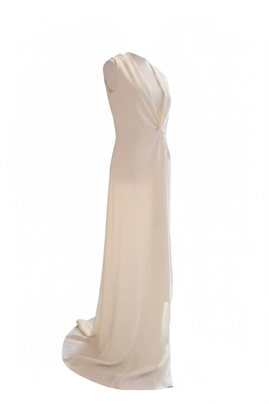 Halston Melanie Gown in Stretch Crepe - Picture 3 of 8